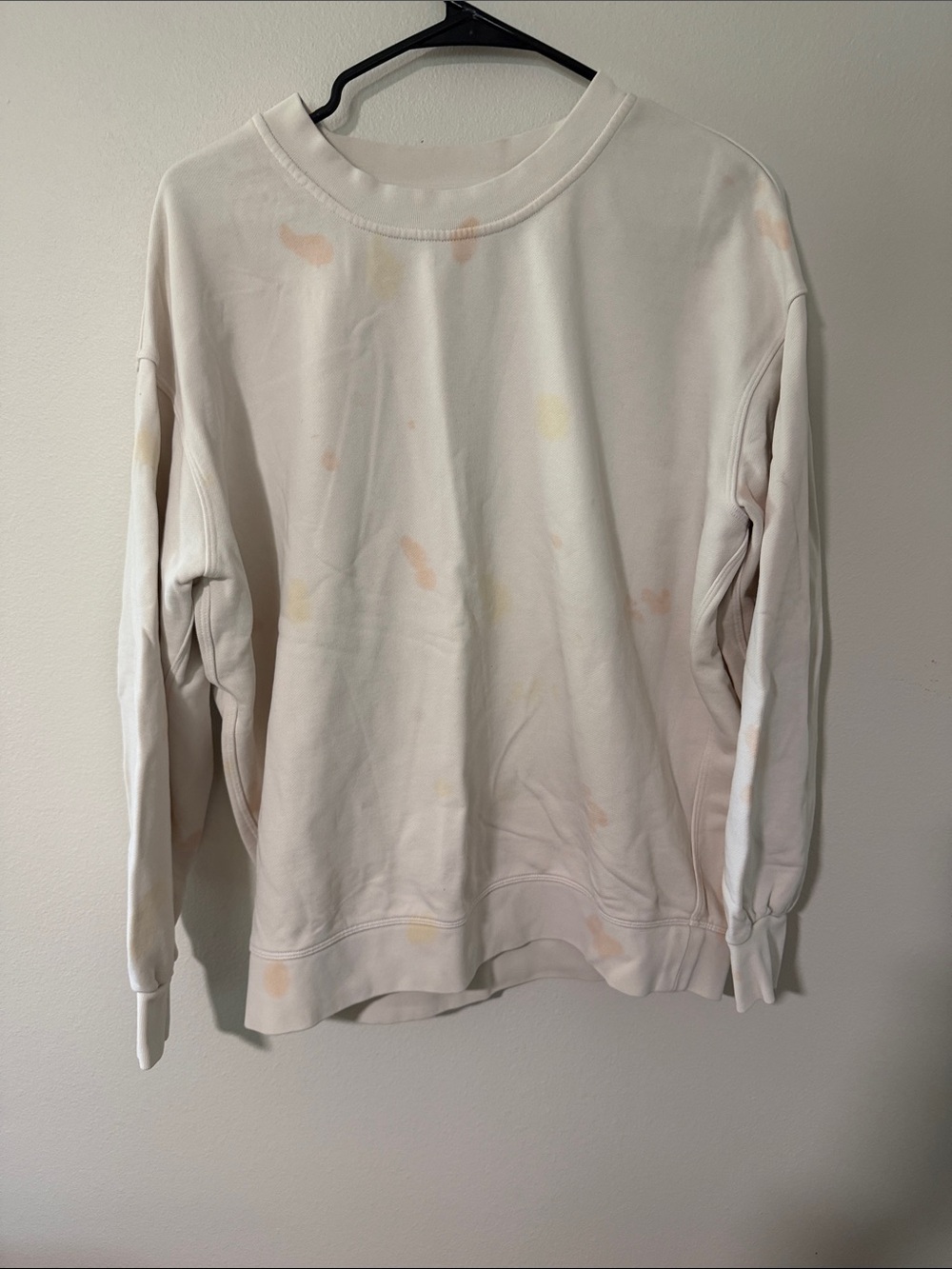 lululemon athletica Cream Crewneck Sweatshirt with Soft Pastel Accents
